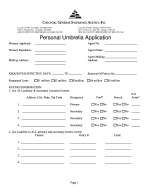Homeowners Insurance Application Form