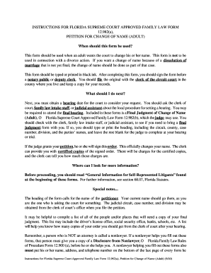 Florida Adult Name Change Petition