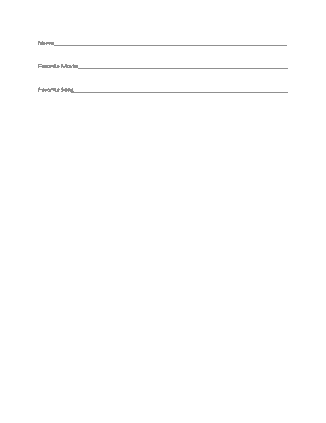 Personal Information Form