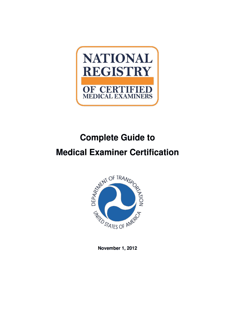 Fillable Online Medical Examiner Certification Fax Email Print pdfFiller