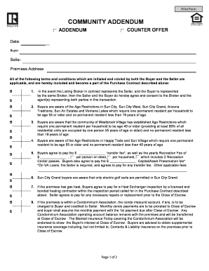 Community Addendum Counter Offer