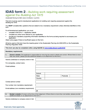 IDAS Form 2 - Building Work Assessment