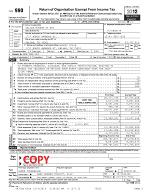 Form 990 Return of Organization Exempt From Income Tax