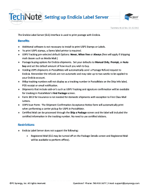 Fillable Online Setting up Endicia Label Server Fax Email Print - pdfFiller