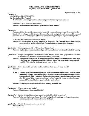 Fillable Online sanmateocourt RFP template - request for proposals