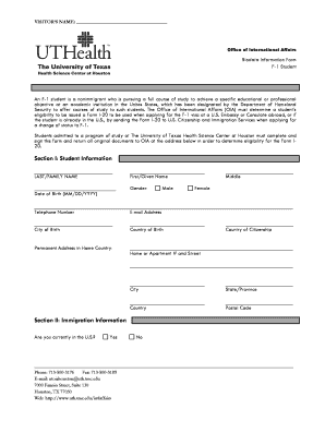 Biodata for job application - Biodata Student Information Form - University of Texas Health ... - medschool uth tmc