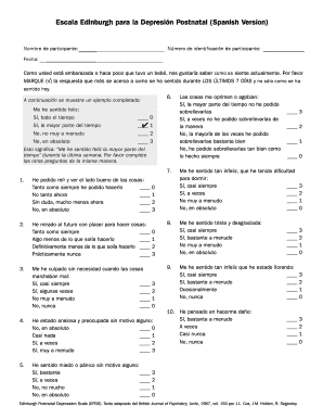 Escala Edinburgh para la Depresión Postnatal