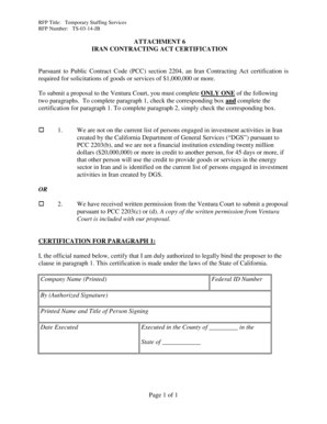 Hr organizational structure examples - HR-14 Attachment 6 - Iran Contracting Act Certification - Ventura bb - ventura courts ca