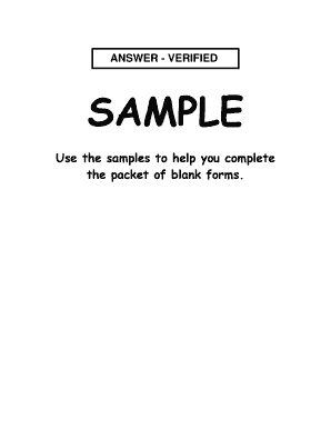 California Contract Answer Form