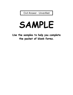 California Civil Answer Contract Form