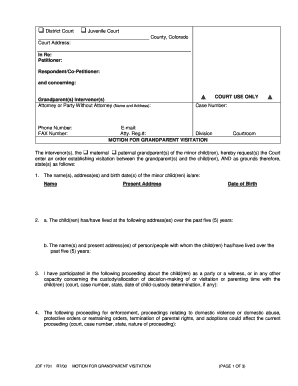Motion for Grandparent Visitation