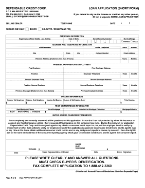 dependable credit corp