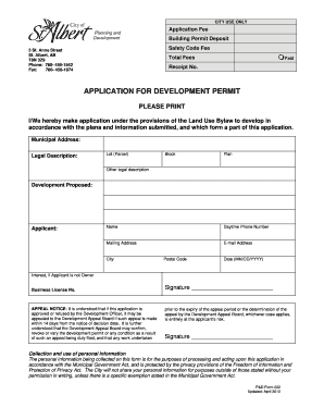 Application for Development Permit