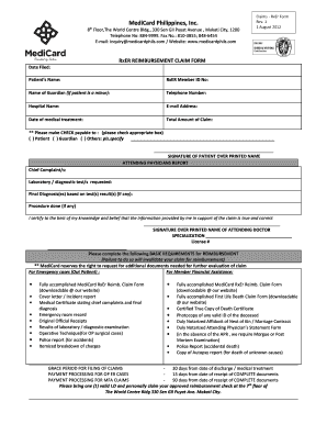 Medicard Reimbursement Form 2020 Fill Online Printable Fillable Blank Pdffiller