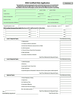 IHSA Certified Clinic bApplicationb - ihsa