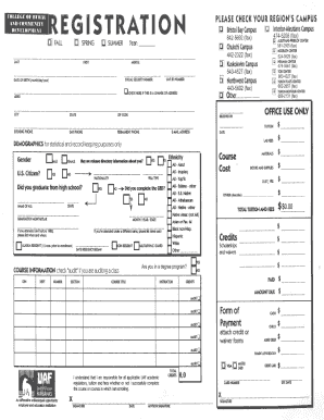 Alaska College Registration Form