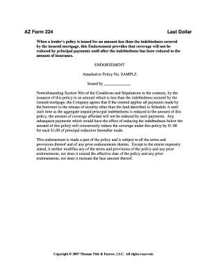 AZ Form 224