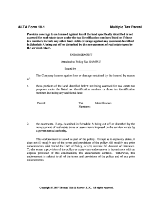 ALTA Form 18.1