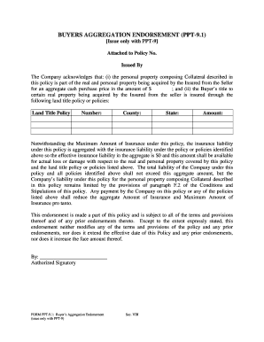 Buyer's Aggregation Endorsement