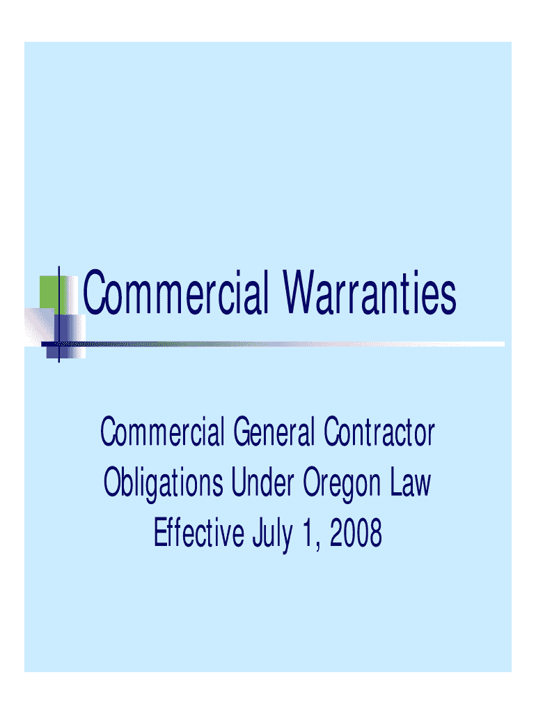 Fillable Online Commercial Warranties Fax Email Print pdfFiller