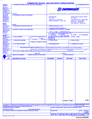 Invoice Declaration by Foreign Shipper