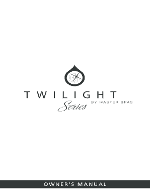 Master Spas Twilight Owner's Manual