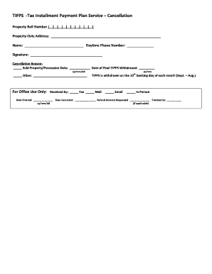 Tax Installment Payment Plan Cancellation Form