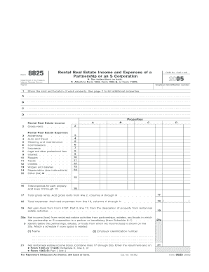 IRS Form 8825 Rental Real Estate Income and Expenses