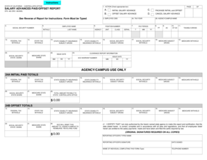 California Salary Advances Paid/Offset Report