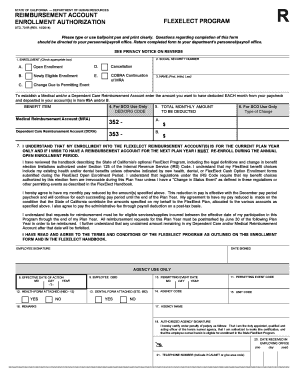 California FlexElect Reimbursement Account Enrollment