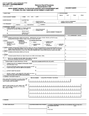California Salary Garnishment Form