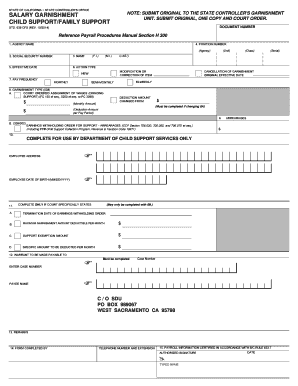 California Salary Garnishment Form