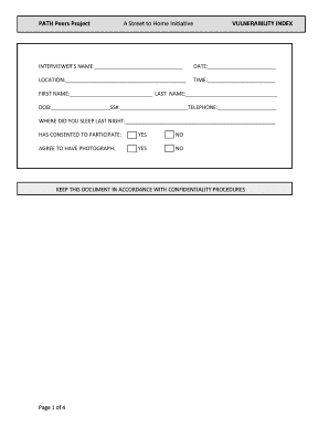 PATH Peers Project Vulnerability Index