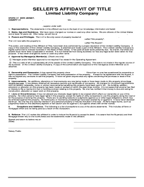 Seller’s Affidavit of Title