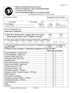 Delaware Consumer Status Survey