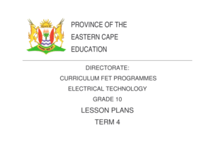 Electrical technology grade 10