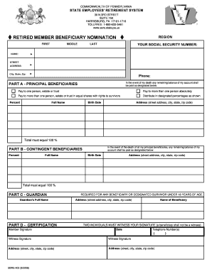 Retired Member Beneficiary Nomination Form