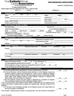 Life Insurance Application Form