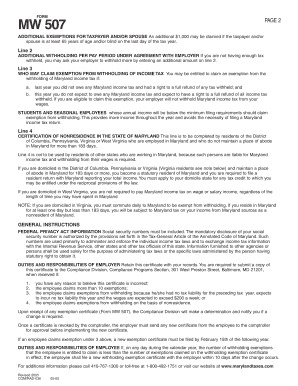 FORM MW 507 PAGE 2 - Ocean City, Maryland - oceancitymd