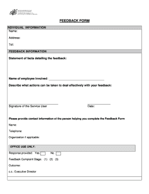 Feedback Form