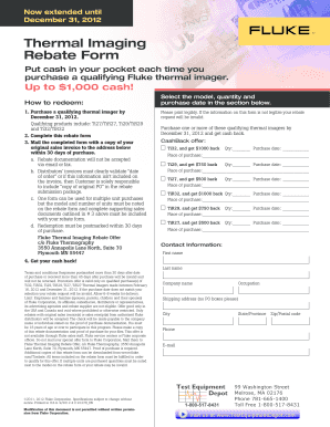 Fluke Thermal Imaging Rebate Form