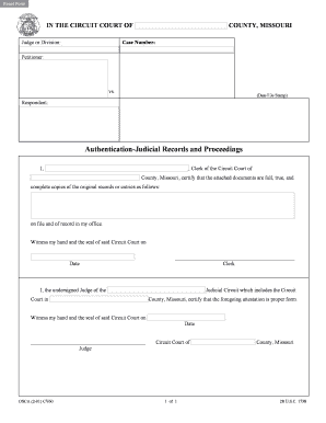 Missouri Circuit Court Authentication