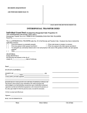 California Intersposal Transfer Deed