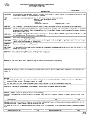 New Hampshire Power of Attorney Form DP-2848