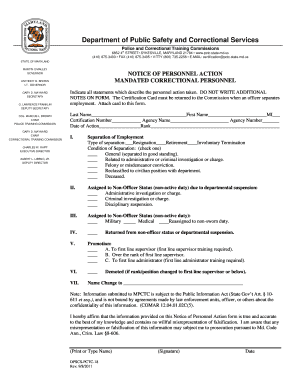 Maryland Notice of Personnel Action