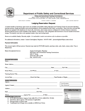 Lodging Reservation Request