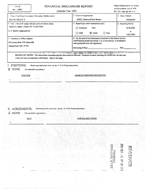 Financial Disclosure Report