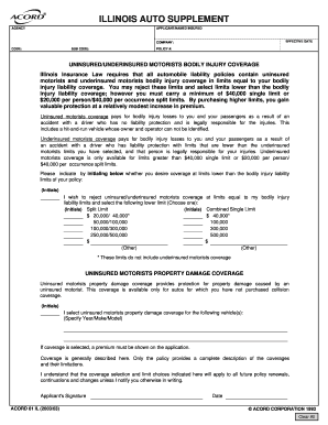 Illinois Auto Supplement