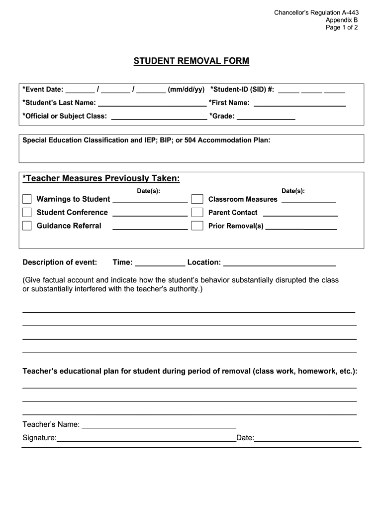 uft student removal form Preview on Page 1.