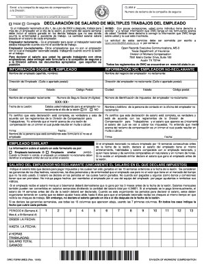 Declaración de Salario de Múltiples Trabajos del Empleado